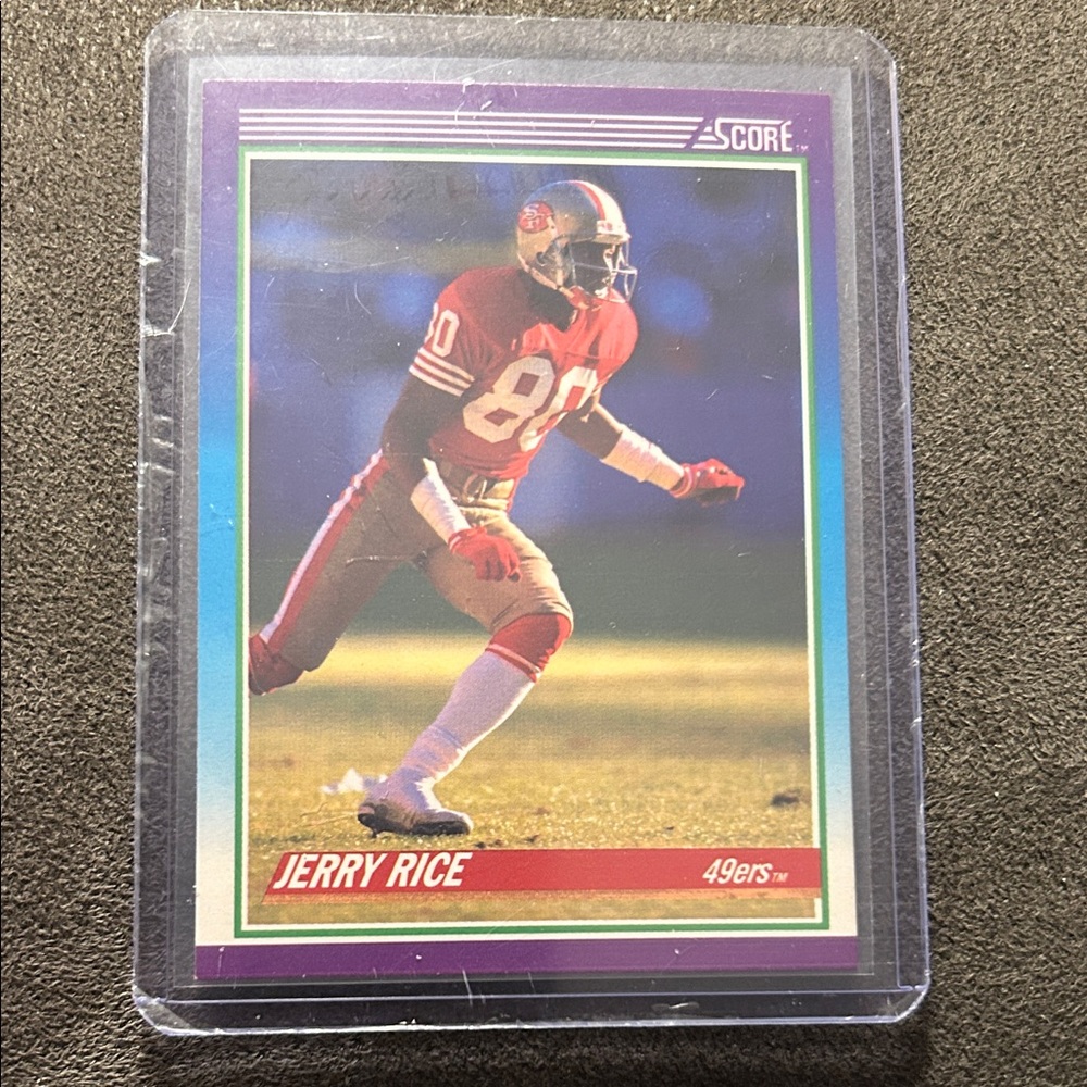 Vintage Sports Trading Card - Red Football Player Card